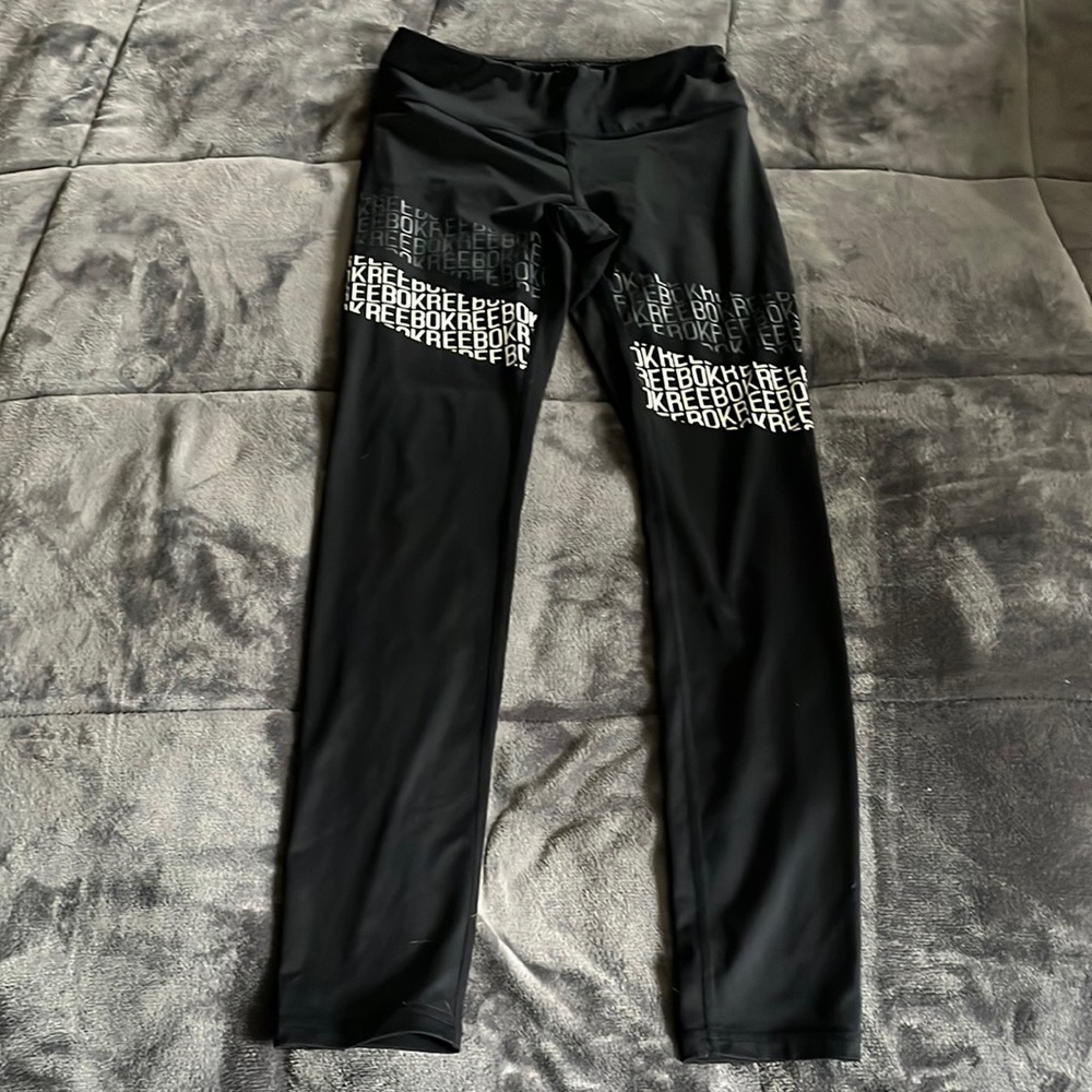 Reebok black athletic leggings size small